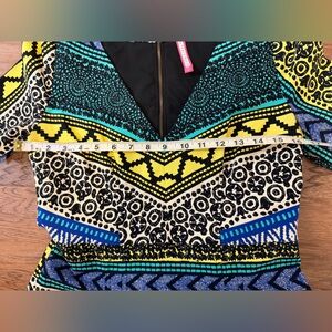Anthropologie Plenty by Tracy Reese Boho Geometric Mini Dress Size 6